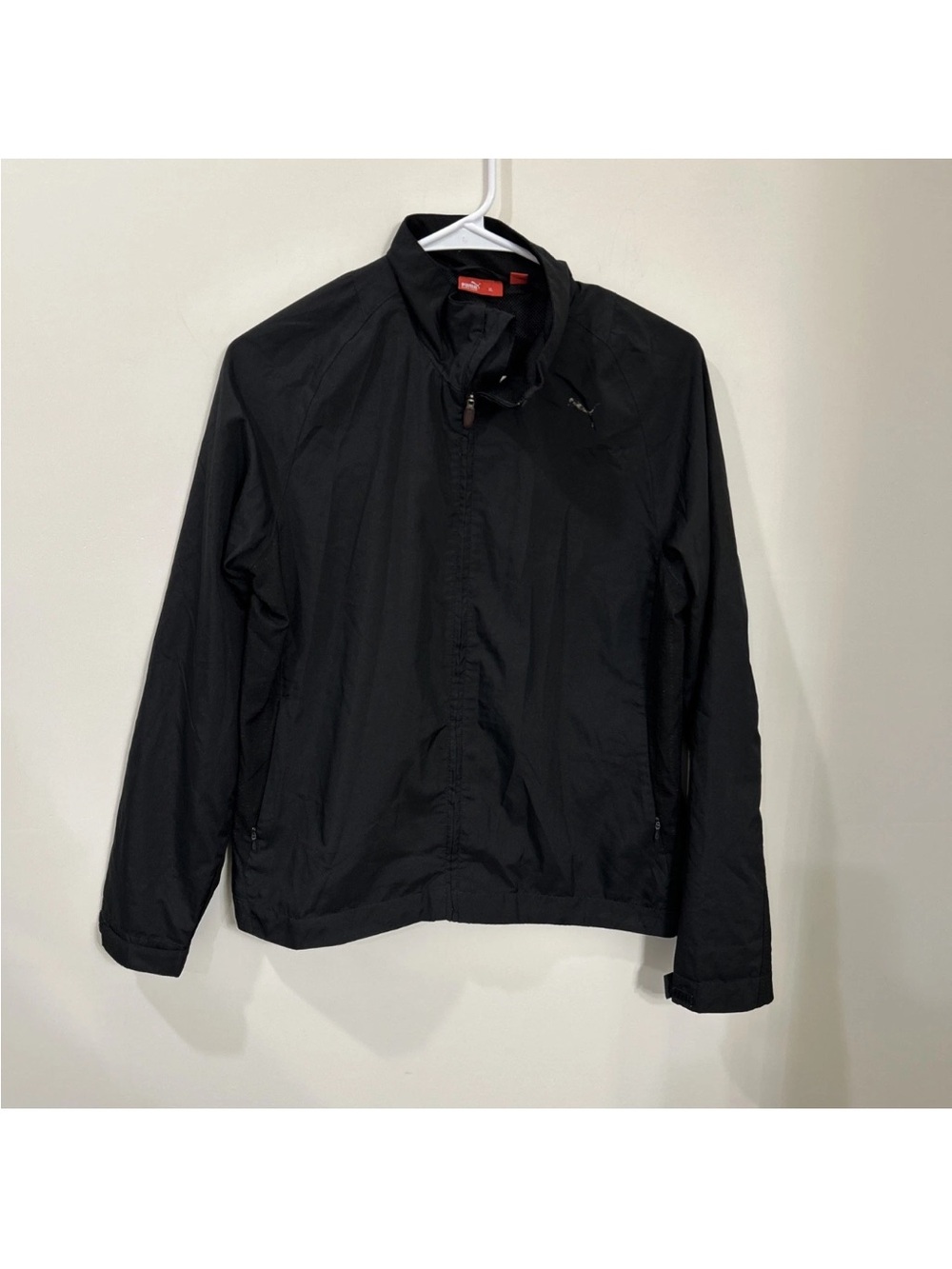 Men's Puma Black Lightweight Zip-Up Jacket